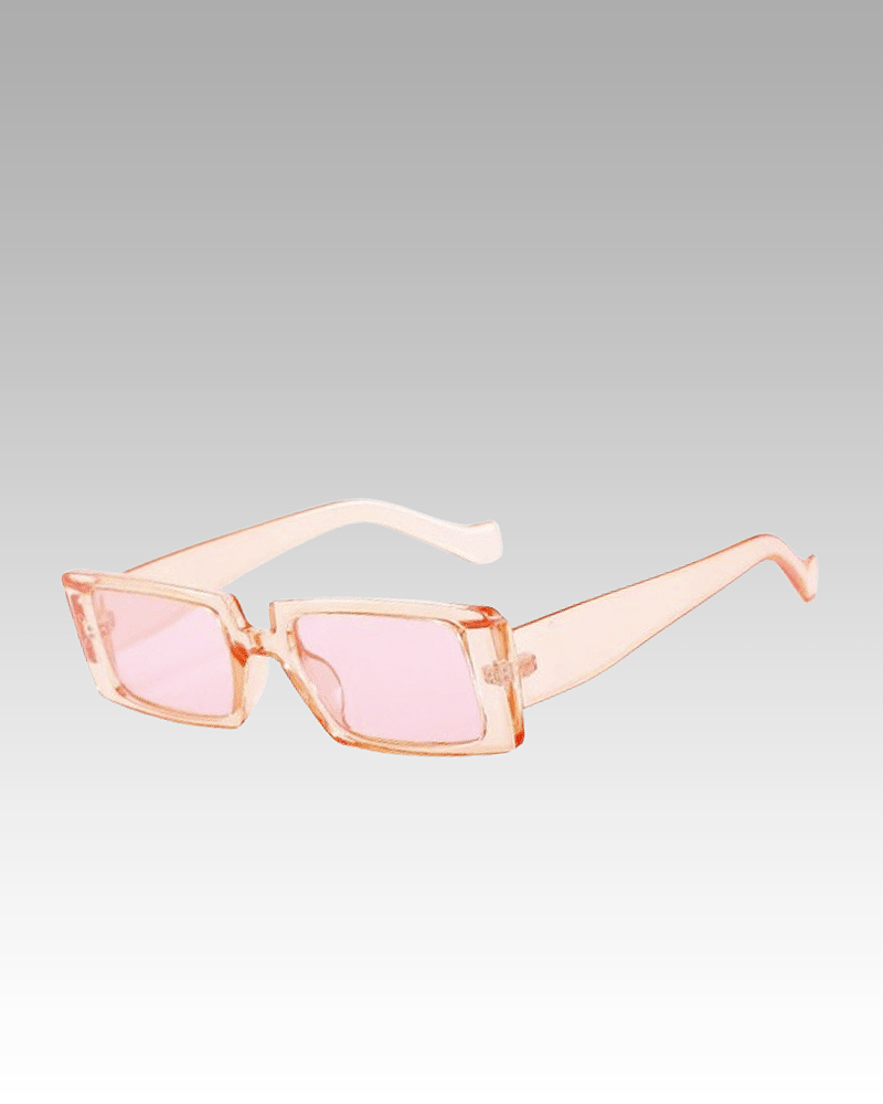 Lunettes de soleil Célia saumon, accessoire branché pour femme avec protection UV400, chez Izamel.