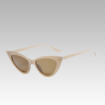 Lunettes de soleil Ciara nude classiques avec protection UV400, disponibles chez Izamel.