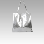 Sac à main fourre-tout Elsa argenté brillant - élégance et sophistication chez Izamel.