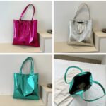 Sacs à main fourre-tout brillants Elsa - une variété de couleurs pour tous les goûts.