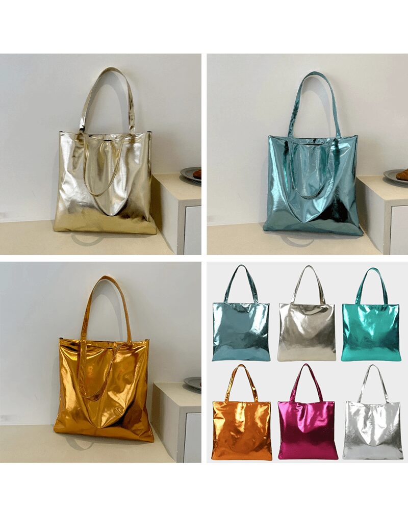 Sac à main fourre-tout brillants Elsa - une variété de couleurs pour tous les goûts.