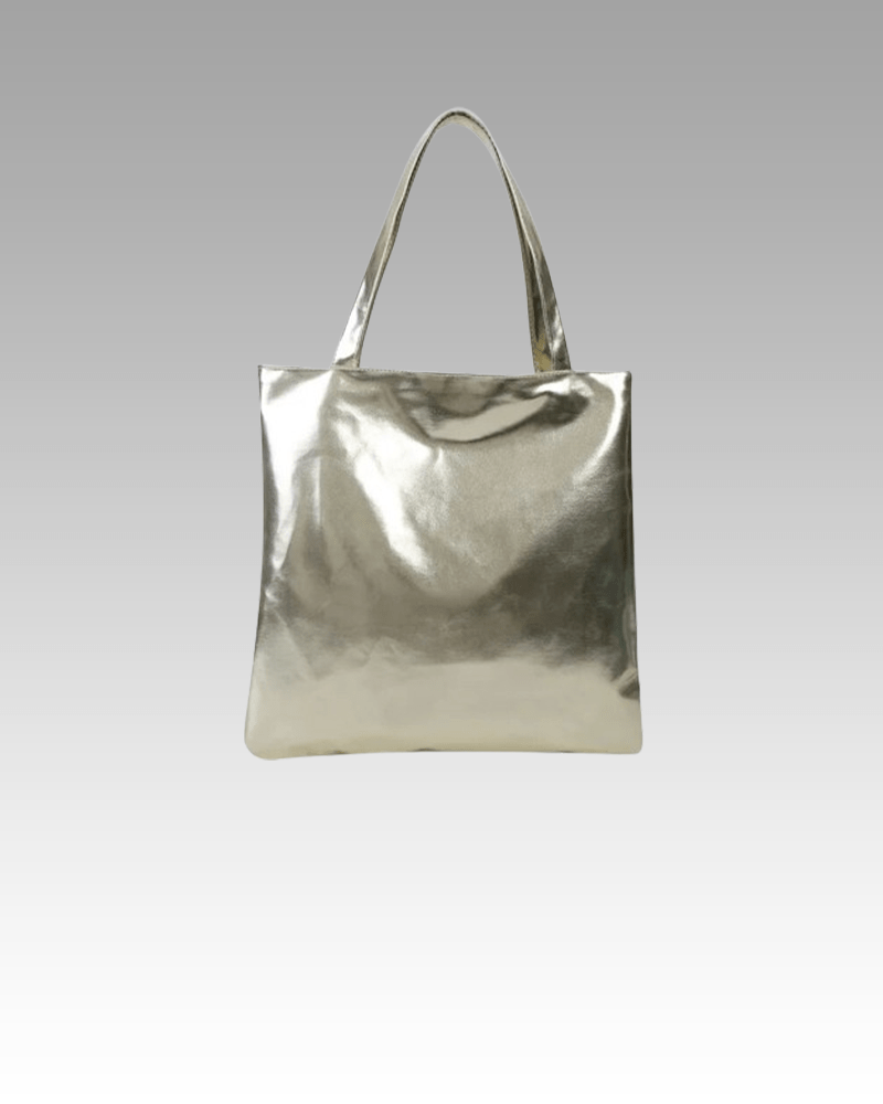 Sac à main fourre-tout Elsa champagne brillant - élégance et raffinement chez Izamel.