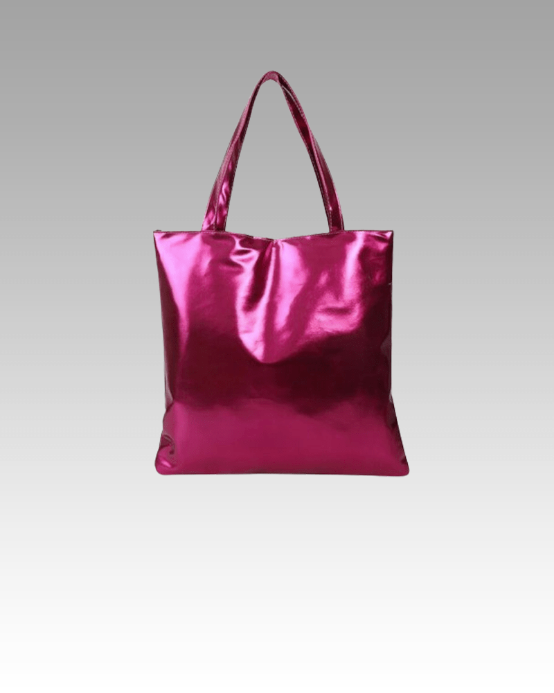 Sac à main fourre-tout Elsa rose brillant - élégance et glamour chez Izamel.