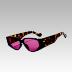 Lunettes de soleil noir et violet vintage pour femme - Protection UV400 - Boutique Izamel