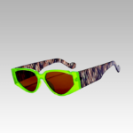 Lunettes de soleil vert fluo vintage pour femme - Protection UV400 - Boutique Izamel