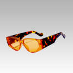 Lunettes de soleil Felicia orange vintage pour femme, garantissant une protection UV400, disponibles chez Izamel.