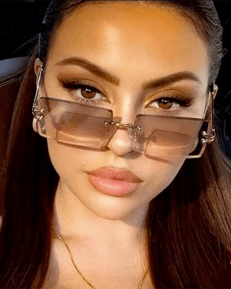 Lunettes de soleil Gracie rétro avec protection UV400 - Femme portant des lunettes de soleil élégantes - Izamel