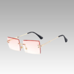 Lunettes de soleil saumon rétro pour femme avec protection UV400, disponibles chez Izamel.