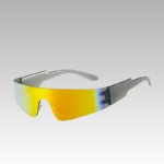 Lunettes de soleil noir et orange Kyle, accessoire de style streetwear pour femmes avec protection UV400, disponibles chez Izamel.