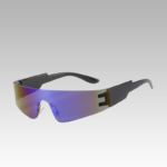 Lunettes de soleil noir et violet Kyle, accessoire de style streetwear pour femmes avec protection UV400, disponibles chez Izamel.