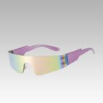 Lunettes de soleil Kyle violettes, accessoire de style streetwear pour femmes avec protection UV400, disponibles chez Izamel.