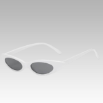 Lunettes de soleil rétro blanches Livia avec protection UV400 pour femme, disponibles chez Izamel.