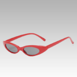 Lunettes de soleil rétro Livia rouge avec protection UV400 pour femme, disponibles chez Izamel.