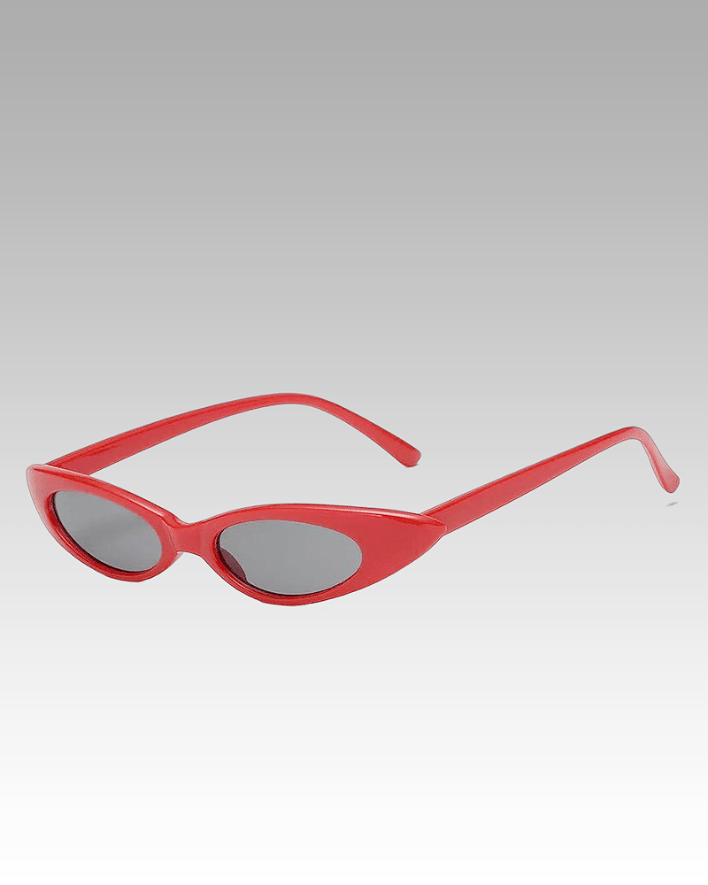 Lunettes de soleil rétro Livia rouge avec protection UV400 pour femme, disponibles chez Izamel.