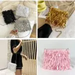 Sac à bandoulière à paillettes Mandy, un choix varié de couleurs pour un style éclatant.