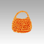 Mia sac à main orange tricoté satiné femme boutique Izamel
