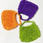 Mia sac à main tricoté satiné plusieurs couleurs variées