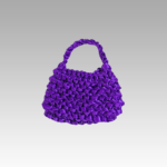 Sac à main Mia tricoté satiné violet femme boutique Izamel