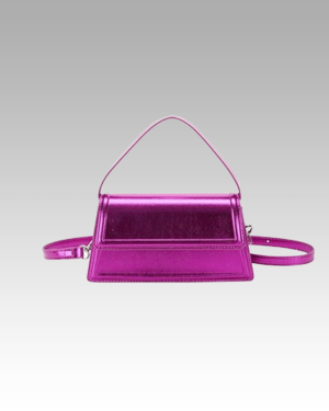 Nawel-sac-à-main-rose-similicuirs-brillant-femme-boutique-izamel Sac à main Nawel rose en similicuir brillant - élégance féminine chez Izamel.