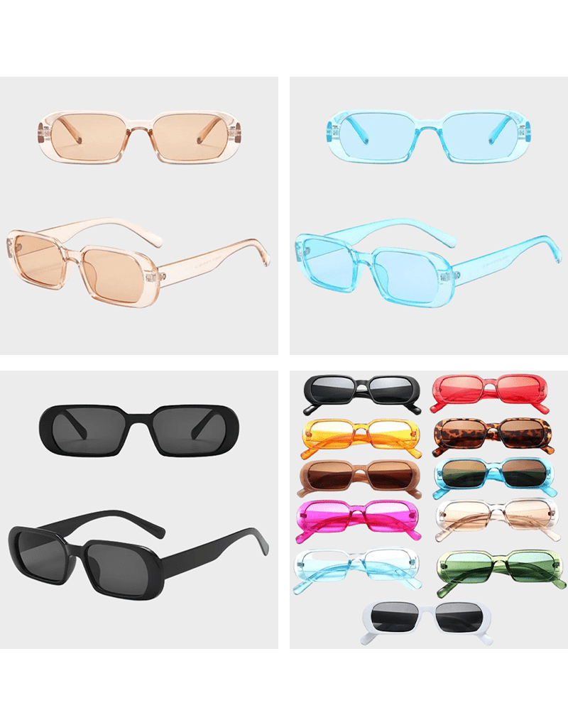 Collection de lunettes de soleil 'Noémie' branchées dans plusieurs couleurs, avec protection UV400.