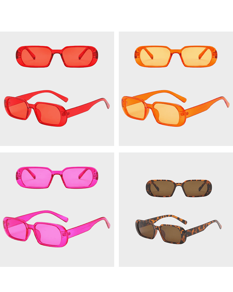 "Collection de lunettes de soleil 'Noémie' branchées dans différentes couleurs, avec protection UV400.