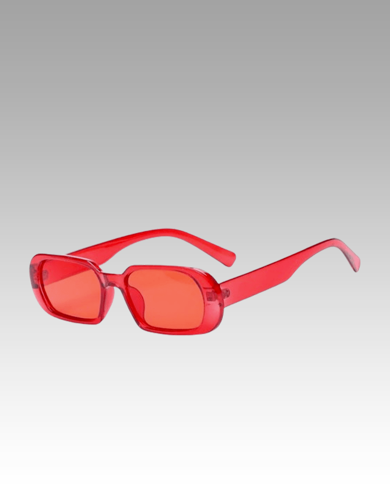 Lunettes de soleil 'Noémie' rouge pour femme, avec protection UV400, en vente chez Izamel.