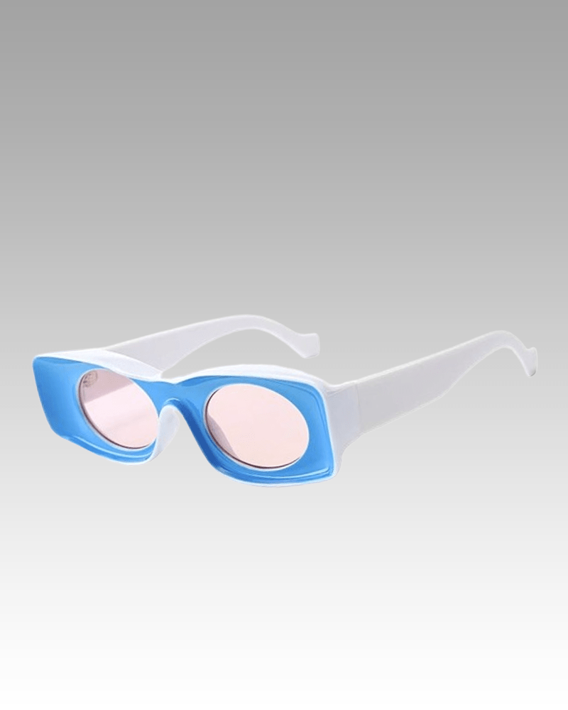 Lunettes de soleil Pretty bleu rétro avec protection UV400 pour femme - Boutique Izamel.