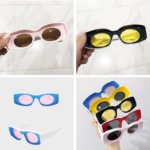 Collection de lunettes de soleil Pretty rétro avec protection UV400 en plusieurs couleurs variées.