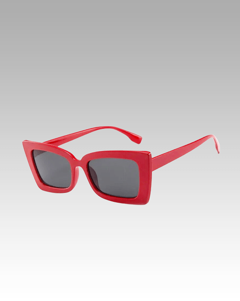 Lunettes de soleil Stella rouge chic avec protection UV400, en vente chez Izamel.