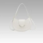 Sac à main Anaïs en similicuir blanc pour femmes, disponible chez Boutique Izamel.