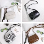 Quatre sacs à main Emy en similicuir, chacun dans une couleur différente – Boutique Izamel.