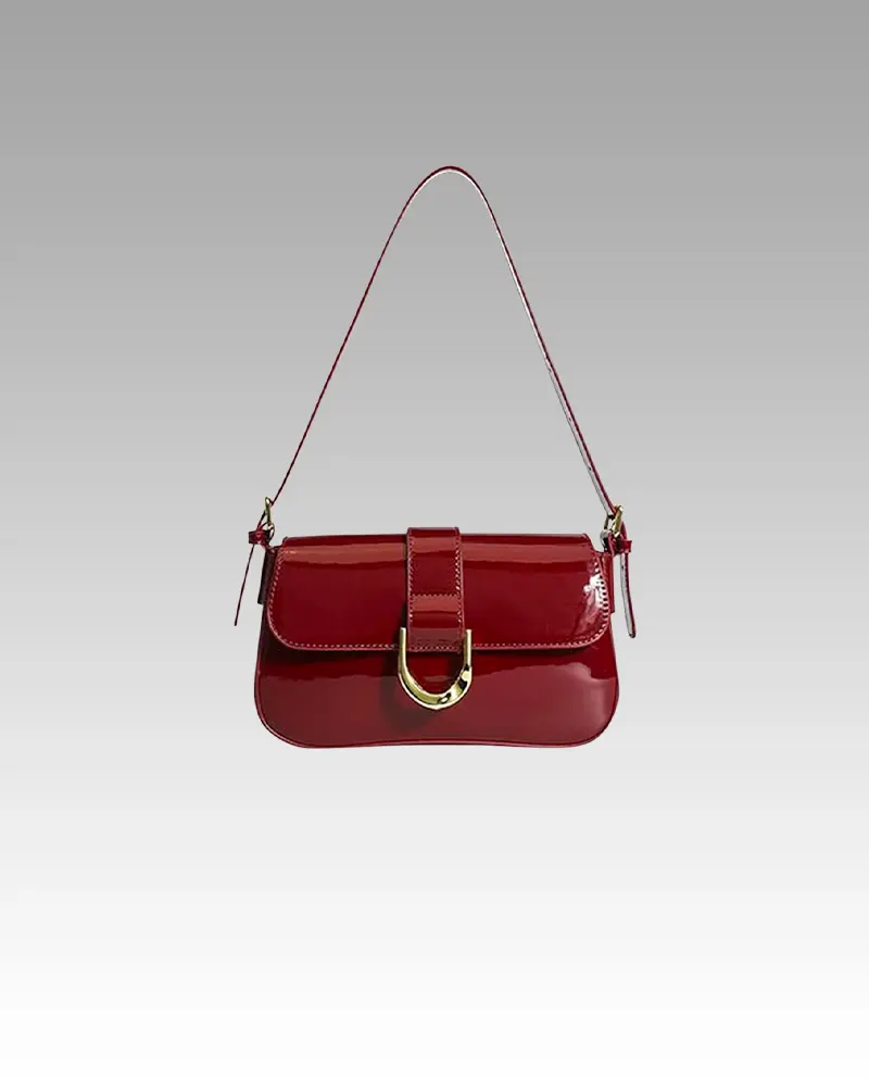 Sac à bandoulière rouge vernis Inaya pour femme de la boutique Izamel