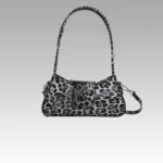 Sac à main Iris avec motif léopard blanc pour femmes, disponible chez Boutique Izamel.