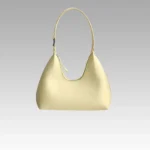Sac à main Samia en similicuir jaune pour femmes, disponible chez Boutique Izamel.