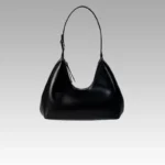 Sac à main Samia en similicuir noir pour femmes, disponible chez Boutique Izamel.